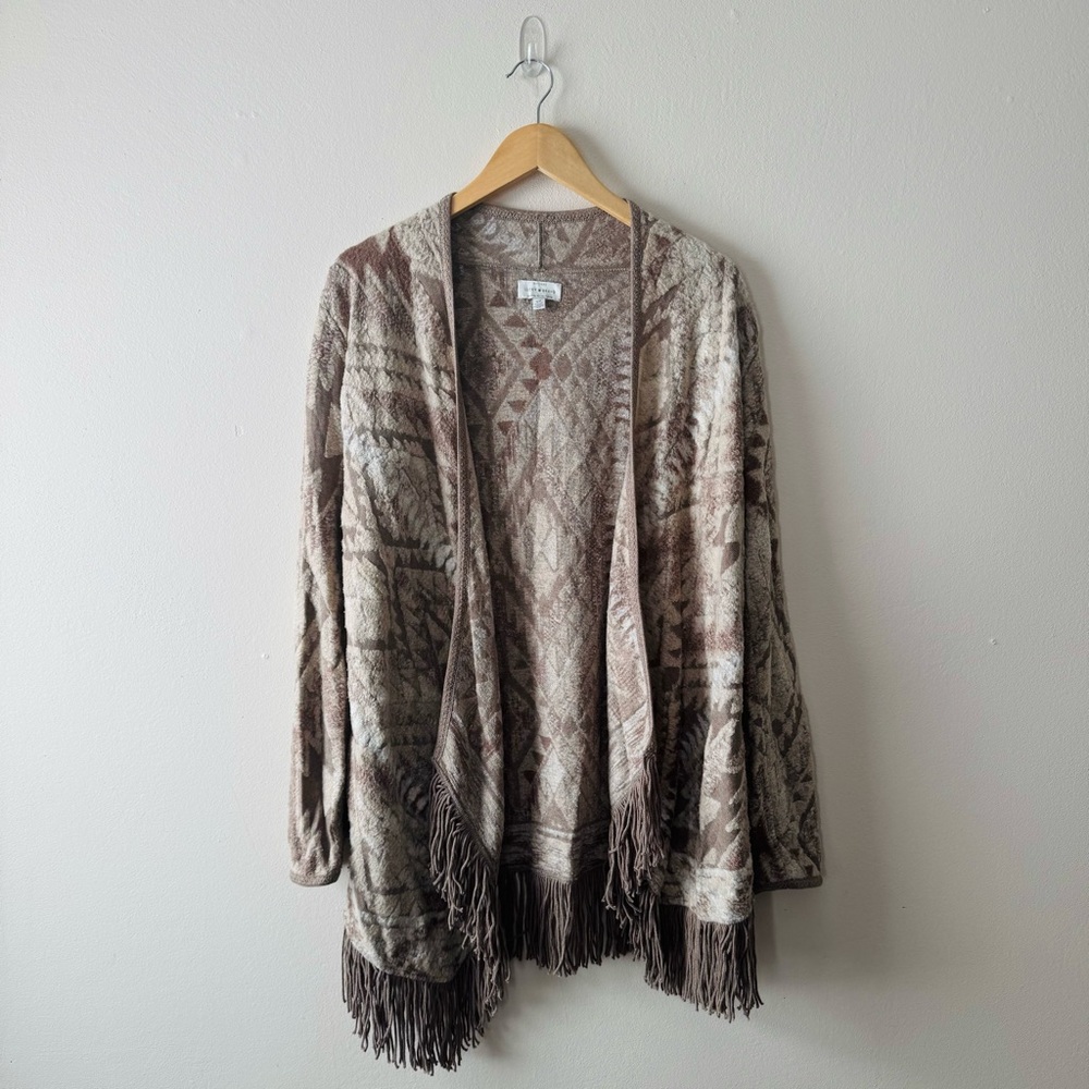 Lucky Brand Southwestern/Boho Fringe Cardigan Size S